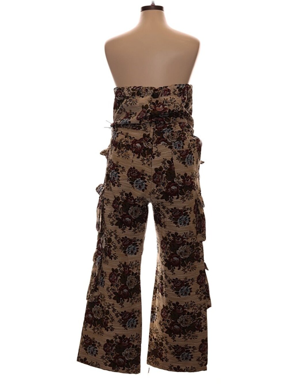 Floral Woven Brocade Jumpsuit - Picture 2 of 6